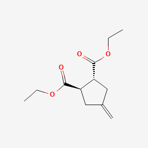 molecular formula C12H18O4 B1595734 Trans-Diethyl 4-methylene-1,2-cyclopentane dicarboxylate CAS No. 63649-25-2