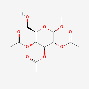 molecular formula C13H20O9 B1595743 (2R,3R,4S,5R,6S)-2-(Hydroxymethyl)-6-methoxytetrahydro-2H-pyran-3,4,5-triyl triacetate CAS No. 7432-72-6