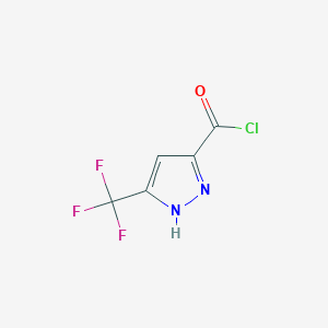 molecular formula C5H2ClF3N2O B159575 5-(Trifluoromethyl)-1h-pyrazole-3-carbonyl chloride CAS No. 129768-29-2