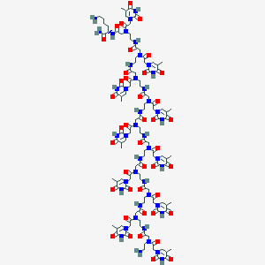 molecular formula C116H155N43O41 B159576 Peptide nucleic acid, T10-lysine CAS No. 139166-85-1