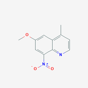 molecular formula C11H10N2O3 B1595770 6-Methoxy-4-methyl-8-nitroquinoline CAS No. 64992-56-9