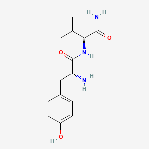 B1595806 (2S)-2-[[(2R)-2-amino-3-(4-hydroxyphenyl)propanoyl]amino]-3-methylbutanamide CAS No. 87237-39-6
