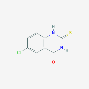 molecular formula C8H5ClN2OS B1595819 6-chloro-2-thioxo-2,3-dihydroquinazolin-4(1H)-one CAS No. 33017-85-5