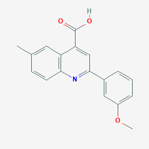 molecular formula C18H15NO3 B1595820 2-(3-Methoxyphenyl)-6-methylquinoline-4-carboxylic acid CAS No. 438213-44-6