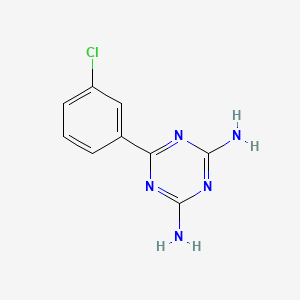 molecular formula C9H8ClN5 B1595842 6-(3-Chlorophenyl)-1,3,5-triazine-2,4-diamine CAS No. 4514-54-9