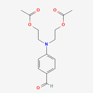 molecular formula C15H19NO5 B1595853 4-[Bis[2-(acetyloxy)ethyl]amino]benzaldehyde CAS No. 41313-77-3