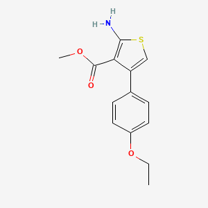 molecular formula C14H15NO3S B1595855 Methyl 2-amino-4-(4-ethoxyphenyl)thiophene-3-carboxylate CAS No. 350989-81-0