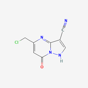 molecular formula C8H5ClN4O B1595858 5-(Chloromethyl)-7-oxo-4,7-dihydropyrazolo[1,5-a]pyrimidine-3-carbonitrile CAS No. 329213-60-7
