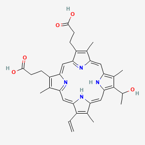 molecular formula C34H36N4O5 B1595859 次卟啉IX 2,4 (4,2) 羟乙基乙烯基 CAS No. 77222-65-2