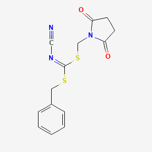 molecular formula C14H13N3O2S2 B1595860 Benzyl [(2,5-dioxopyrrolidin-1-yl)methyl]cyanocarbonimidodithioate CAS No. 353254-68-9