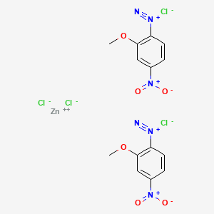 molecular formula C14H12Cl4N6O6Zn B1595885 zinc;2-methoxy-4-nitrobenzenediazonium;tetrachloride CAS No. 56315-29-8