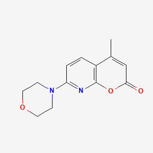 2H-Pyrano[2,3-b]pyridin-2-one, 4-methyl-7-(4-morpholinyl)-