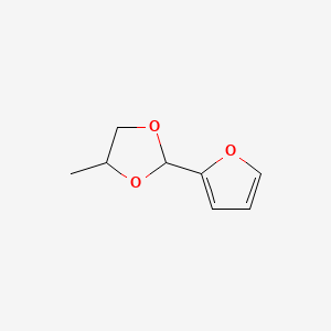 molecular formula C8H10O3 B1595901 1,3-Dioxolane, 2-(2-furanyl)-4-methyl- CAS No. 4359-54-0