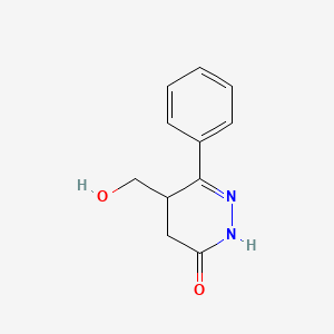 molecular formula C11H12N2O2 B1595906 5-(Hydroxymethyl)-6-phenyl-4,5-dihydro-3(2H)-pyridazinone CAS No. 23239-13-6