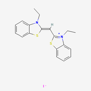 molecular formula C19H19IN2S2 B1595916 Benzothiazolium, 3-ethyl-2-[(3-ethyl-2(3H)-benzothiazolylidene)methyl]-, iodide CAS No. 2197-01-5