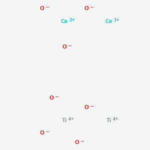 molecular formula Ce2O7Ti2 B1596021 Cerium(3+);oxygen(2-);titanium(4+) CAS No. 39406-95-6