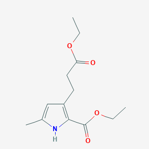 molecular formula C13H19NO4 B1596084 Ethyl 3-(3-ethoxy-3-oxopropyl)-5-methyl-1h-pyrrole-2-carboxylate CAS No. 40515-75-1