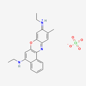 5,9-Bis(ethylamino)-10-methylbenzo[a]phenoxazin-7-ium perchlorate