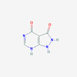 molecular formula C5H4N4O2 B159611 1H-吡唑并[3,4-d]嘧啶-3,4(2H,5H)-二酮 CAS No. 128850-53-3