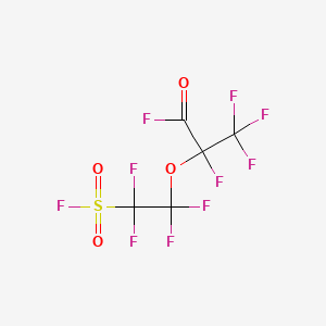 molecular formula C5F10O4S B1596129 2,3,3,3-Tetrafluoro-2-(1,1,2,2-tetrafluoro-2-(fluorosulphonyl)ethoxy)propionyl fluoride CAS No. 4089-57-0