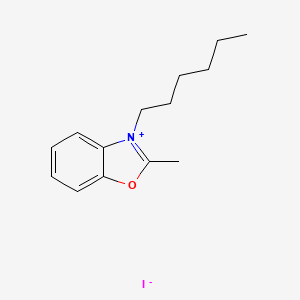 molecular formula C14H20INO B1596132 Benzoxazolium, 3-hexyl-2-methyl-, iodide CAS No. 54443-90-2