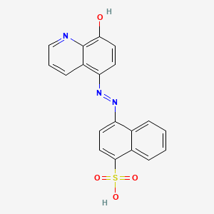 molecular formula C19H13N3O4S B1596149 1-萘磺酸，4-[(8-羟基-5-喹啉基)偶氮]- CAS No. 26644-96-2