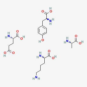 molecular formula C23H41N5O11 B1596161 (2S)-2-amino-3-(4-hydroxyphenyl)propanoic acid;(2S)-2-aminopentanedioic acid;(2S)-2-aminopropanoic acid;(2S)-2,6-diaminohexanoic acid CAS No. 28704-27-0