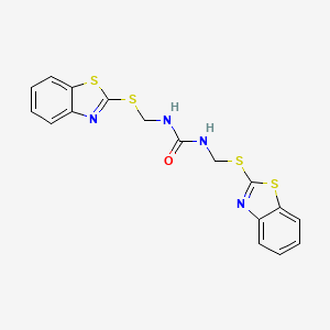 molecular formula C17H14N4OS4 B1596163 1,3-Bis(benzothiazol-2-ylthiomethyl)urea CAS No. 95-35-2