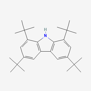 molecular formula C28H41N B1596225 1,3,6,8-Tetratert-butyl-9H-carbazole CAS No. 34601-54-2
