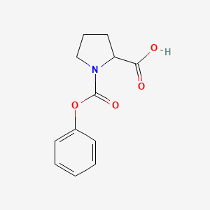 molecular formula C12H13NO4 B1596230 1-(Phenoxycarbonyl)pyrrolidine-2-carboxylic acid CAS No. 1161602-22-7