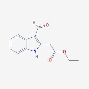 molecular formula C13H13NO3 B159625 ethyl (3-formyl-1H-indol-2-yl)acetate CAS No. 129410-12-4