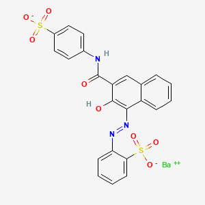 Barium 2-((2-hydroxy-3-(((4-sulphonatophenyl)amino)carbonyl)-1-naphthyl)azo)benzenesulphonate