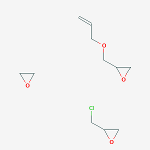 molecular formula C11H19ClO4 B1596259 Oxirane, 2-(chloromethyl)-, polymer with oxirane and 2-((2-propen-1-yloxy)methyl)oxirane CAS No. 26587-37-1