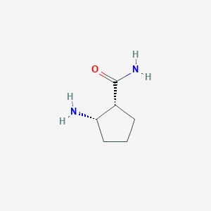 molecular formula C6H12N2O B159628 cis-2-Amino-1-cyclopentanecarboxamide CAS No. 135053-11-1