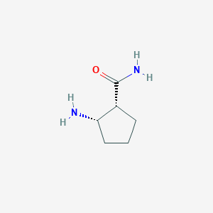 molecular formula C6H12N2O B159628 cis-2-Aminocyclopentanecarboxamide CAS No. 135053-11-1