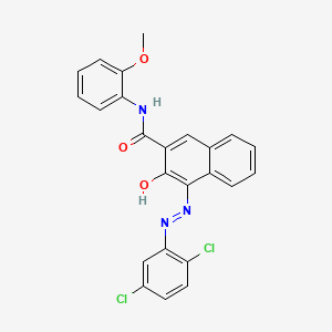 molecular formula C24H17Cl2N3O3 B1596280 2-Naphthalenecarboxamide, 4-[(2,5-dichlorophenyl)azo]-3-hydroxy-N-(2-methoxyphenyl)- CAS No. 6410-38-4