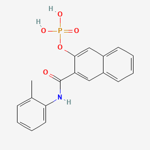 molecular formula C18H16NO5P B1596338 NAPHTHOL AS-D PHOSPHATE CAS No. 27580-13-8