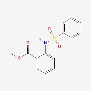 molecular formula C14H13NO4S B1596348 Methyl 2-[(phenylsulfonyl)amino]benzoate CAS No. 10038-81-0