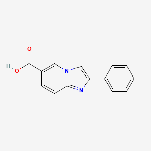 molecular formula C14H10N2O2 B1596352 2-Phenylimidazo[1,2-a]pyridine-6-carboxylic acid CAS No. 1027-01-6