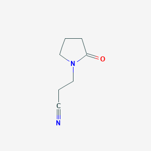 molecular formula C7H10N2O B1596353 2-Oxo-1-pyrrolidinepropionitrile CAS No. 7663-76-5