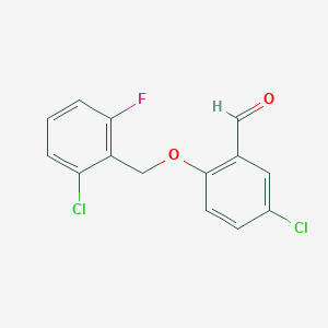 molecular formula C14H9Cl2FO2 B1596358 5-Chloro-2-[(2-chloro-6-fluorobenzyl)oxy]benzaldehyde CAS No. 667436-65-9