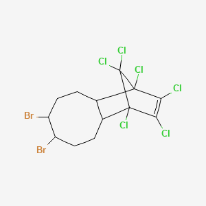7,8-Dibromo-1,2,3,4,11,11-hexachloro-1,4,4a,5,6,7,8,9,10,10a-decahydro-1,4-methanobenzocyclooctene
