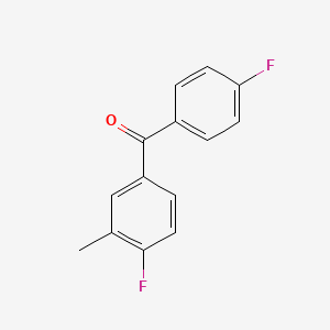 molecular formula C14H10F2O B1596382 4-Fluoro-3-methylphenyl 4-fluorophenyl ketone CAS No. 59396-50-8