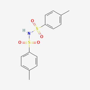 molecular formula C14H15NO4S2 B1596439 Benzenesulfonamide, 4-methyl-N-[(4-methylphenyl)sulfonyl]- CAS No. 3695-00-9