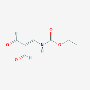 molecular formula C7H9NO4 B159645 Ethyl (2-formyl-3-oxo-1-propen-1-yl)carbamate CAS No. 135305-08-7