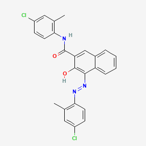 molecular formula C25H19Cl2N3O2 B1596452 2-Naphthalenecarboxamide, N-(4-chloro-2-methylphenyl)-4-[(4-chloro-2-methylphenyl)azo]-3-hydroxy- CAS No. 6471-51-8