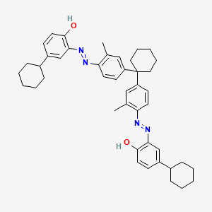 molecular formula C44H52N4O2 B1596453 2,2'-[Cyclohexylidenebis[(2-methyl-4,1-phenylene)azo]]bis[4-cyclohexylphenol] CAS No. 6706-82-7