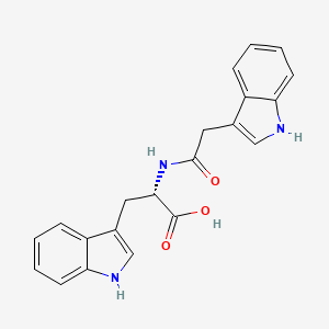 molecular formula C21H19N3O3 B1596467 (2S)-3-(1H-indol-3-yl)-2-[[2-(1H-indol-3-yl)acetyl]amino]propanoic acid CAS No. 57105-53-0