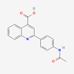 molecular formula C18H14N2O3 B1596469 2-[4-(Acetylamino)phenyl]quinoline-4-carboxylic acid CAS No. 298187-85-6