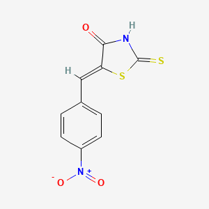 molecular formula C10H6N2O3S2 B1596474 (5E)-2-mercapto-5-(4-nitrobenzylidene)-1,3-thiazol-4(5H)-one CAS No. 4120-64-3